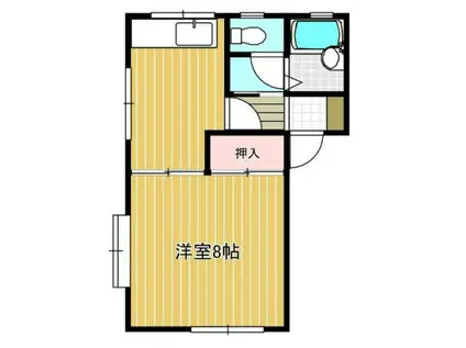 ホワイトハイツ(1DK/1階)の間取り写真