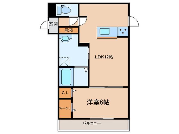 フェリシア(1LDK/3階)の間取り写真