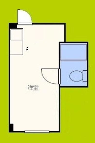 京橋ハイツ30(ワンルーム/5階)の間取り写真