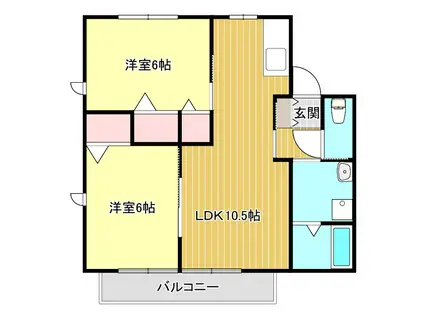 アイコート(2LDK/2階)の間取り写真