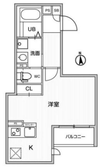 BACK LANE HOUSE(ワンルーム/2階)の間取り写真