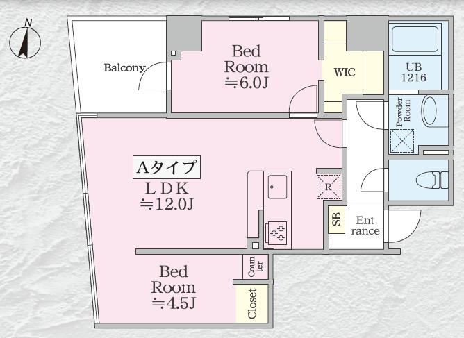RESIDENCE新川橋(2LDK/2階)の間取り写真