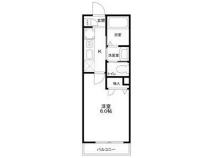 FOREST イースト(1K/1階)の間取り写真