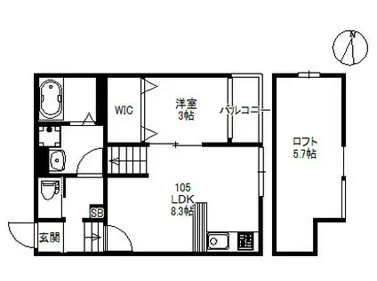 NEXUS RESIDENTIAL SQUARE 645(1LDK/1階)の間取り写真