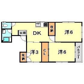シェークスピア神戸(3DK/4階)の間取り写真