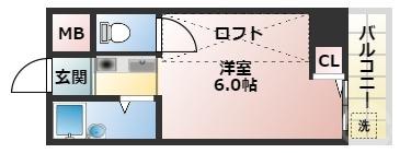 新大阪OMパレス(ワンルーム/2階)の間取り写真