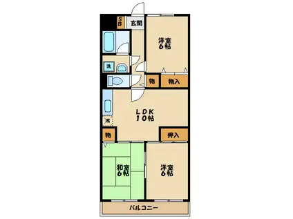 シャルムベルシー(3LDK/2階)の間取り写真