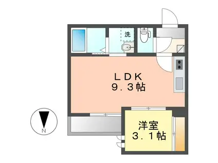 GRANDTIC和(1LDK/1階)の間取り写真