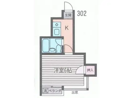 メゾン石井(1K/3階)の間取り写真