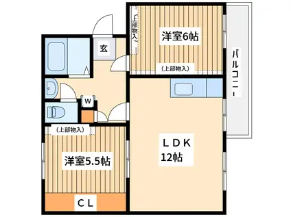 洋光台南第2団地7号棟(2LDK/5階)の間取り写真
