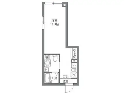 アザレア王子本町(ワンルーム/2階)の間取り写真