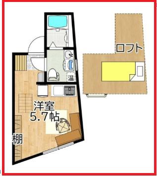 エステラ(ワンルーム/5階)の間取り写真