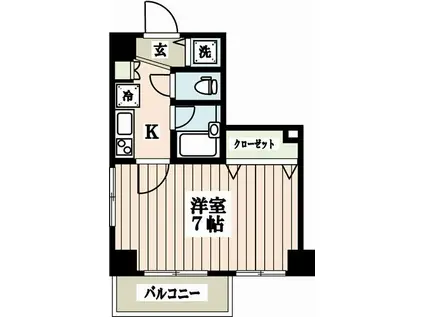 ブライズ東新宿(1K/5階)の間取り写真