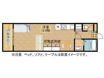 SUMICA(ワンルーム/4階)の間取り写真