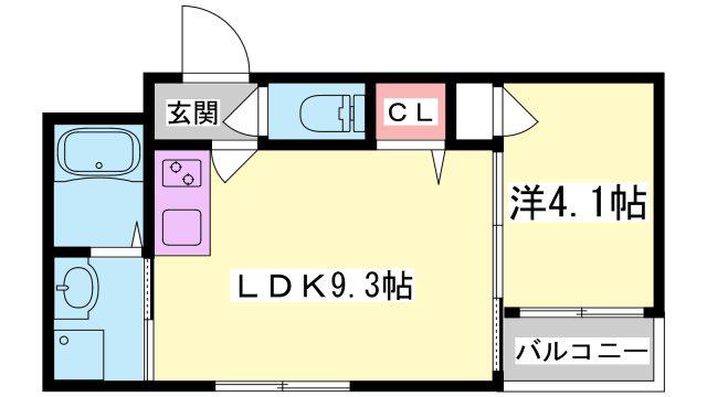 サントークII(1LDK/1階)の間取り写真