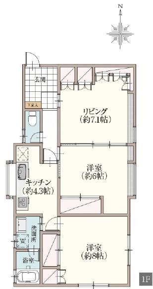U・Kコーポ(3K/1階)の間取り写真