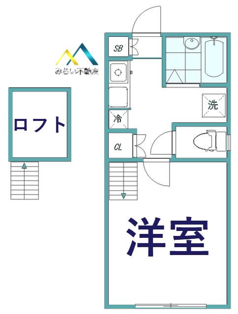 ボヌール七番館(1K/2階)の間取り写真