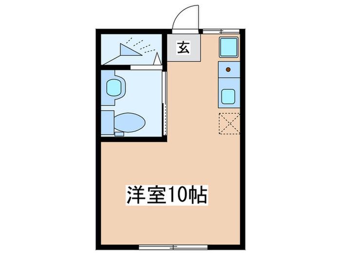 ウエストコート(ワンルーム/2階)の間取り写真