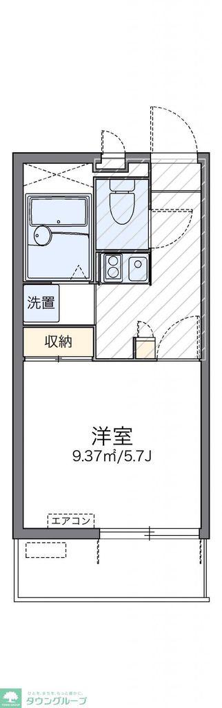 レオパレスオネスティV(1K/2階)の間取り写真