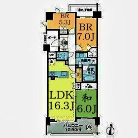 プラウド横濱ヒルトップ(3LDK/5階)の間取り写真