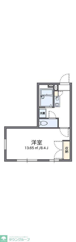 レオパレスパークライフ(1K/1階)の間取り写真