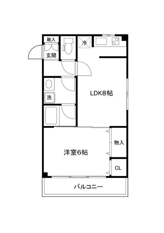 ワコーレ千住マンションA棟(1LDK/2階)の間取り写真