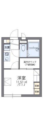 レオパレスマツバラ(1K/1階)の間取り写真