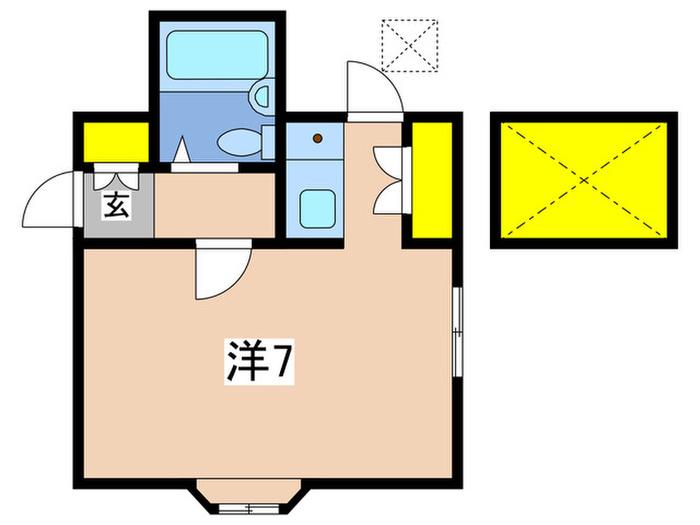 アメニティ権太坂(ワンルーム/1階)の間取り写真