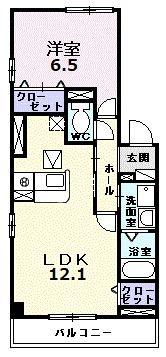プリマベーラII(1LDK/2階)の間取り写真