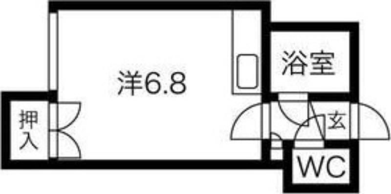レ・クレージュ(ワンルーム/2階)の間取り写真