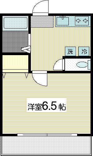 ブラウンハイツ(1K/2階)の間取り写真