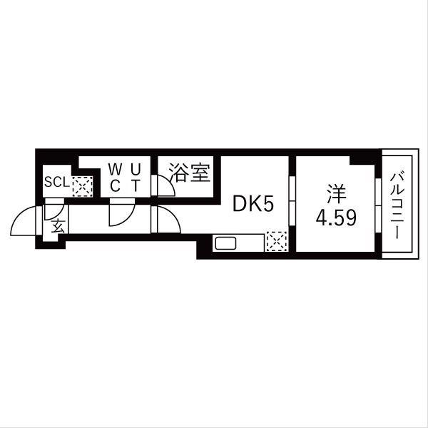 OAKLANCE大塚(1DK/5階)の間取り写真