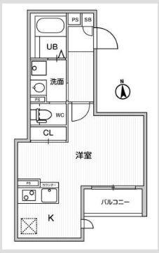 BACK LANE HOUSE(1K/2階)の間取り写真