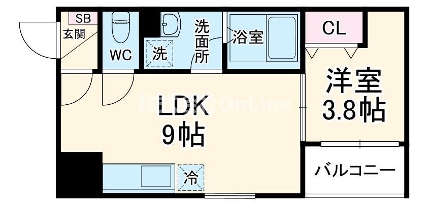 D PORTE SCALARI(1LDK/1階)の間取り写真