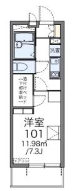 レオパレスプランドール稲城(1K/2階)の間取り写真