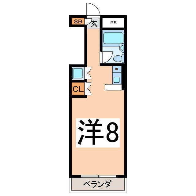 500MILE(ワンルーム/3階)の間取り写真