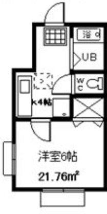 オーク大久保(1K/1階)の間取り写真