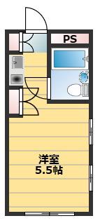 パークアベニューエスティーン(1K/3階)の間取り写真