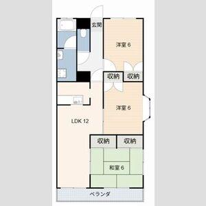 ニュークリーンシティ(3LDK/1階)の間取り写真
