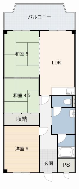 キャッスル西尾(3LDK/7階)の間取り写真