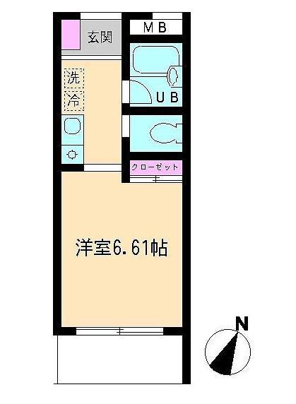 アークナカノ(1K/1階)の間取り写真