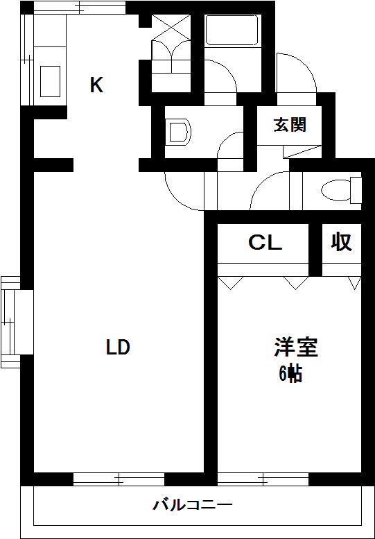 プレザージュ中島(1LDK/1階)の間取り写真