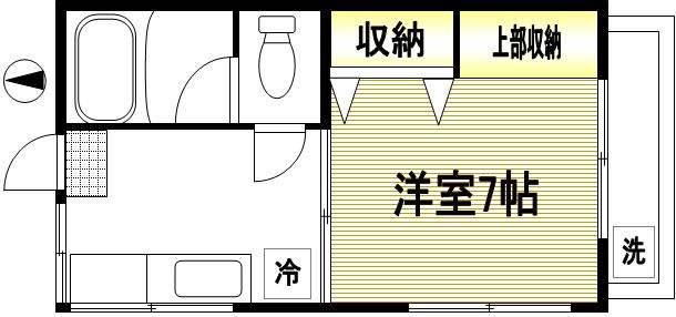 メゾンアンドウ(1K/2階)の間取り写真