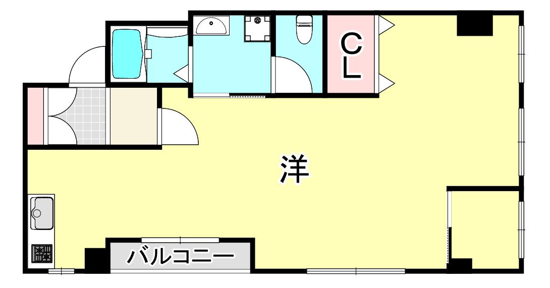 神ノ木植田マンション(ワンルーム/2階)の間取り写真