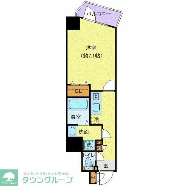 プレール・ドゥーク西新井II(1K/4階)の間取り写真