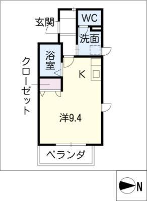 メゾン久栄2(ワンルーム/3階)の間取り写真