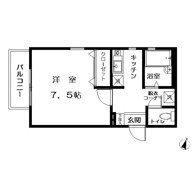 プラネット初台(1K/2階)の間取り写真