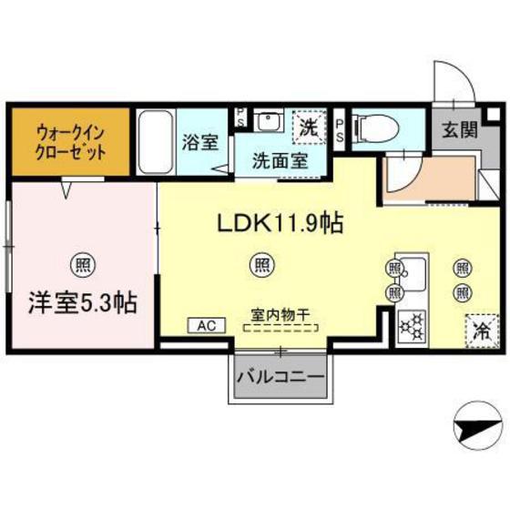 アート・アーリン(1LDK/1階)の間取り写真