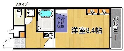 レオパレスHIGASHINO II(1K/2階)の間取り写真