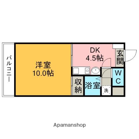 サンライズ20Α(1DK/4階)の間取り写真